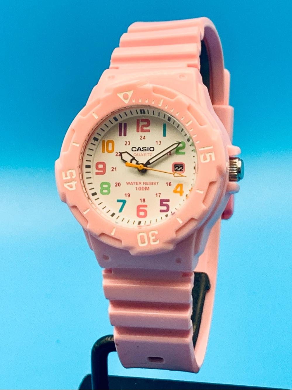 CASIO LRW-200H Women’s Field Wristwatch Date Rotating Bezel Working New Battery